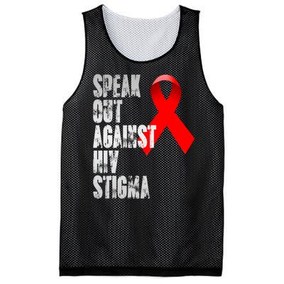 Speak Out Against Hiv Stigma World Aids Day Mesh Reversible Basketball Jersey Tank