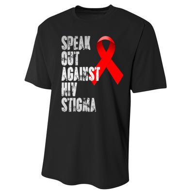 Speak Out Against Hiv Stigma World Aids Day Performance Sprint T-Shirt