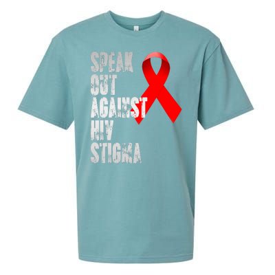 Speak Out Against Hiv Stigma World Aids Day Sueded Cloud Jersey T-Shirt