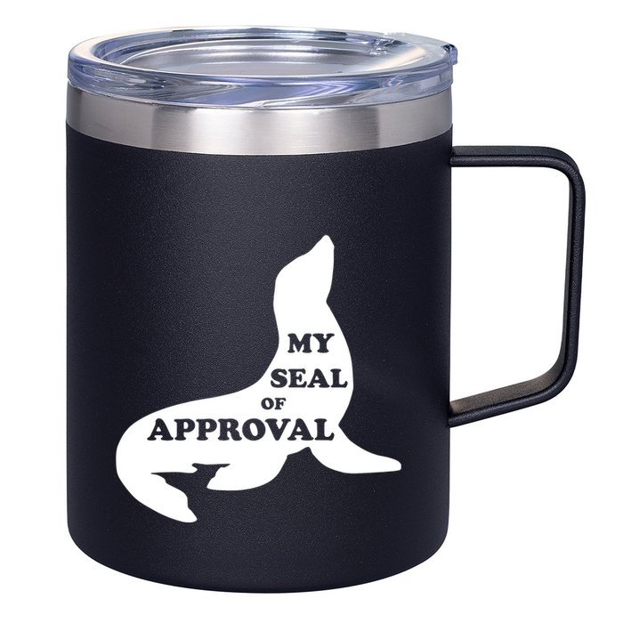 Seal Of Approval 12oz Stainless Steel Coffee Mug
