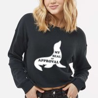 Seal Of Approval Cropped Pullover Crew