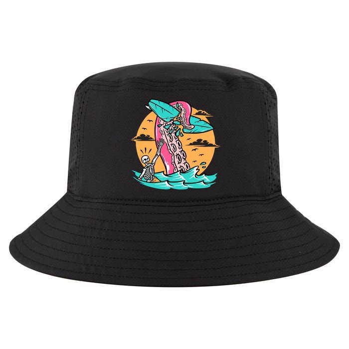 Surfing Octopus Attack Surfer Holiday Gift Cool Comfort Performance Bucket Hat