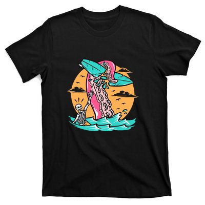 Surfing Octopus Attack Surfer Holiday Gift T-Shirt