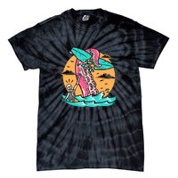 Surfing Octopus Attack Surfer Holiday Gift Tie-Dye T-Shirt