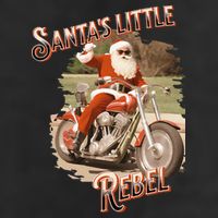 Santa on a Motorcycle Vintage Style Rebellious Christmas  Hat