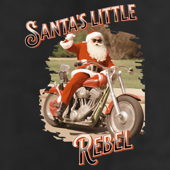 Santa on a Motorcycle Vintage Style Rebellious Christmas  Hat