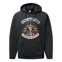 Sons Of Aspirin Arthritis Chapter Funny Biker Performance Fleece Hoodie