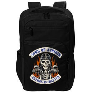 Sons Of Aspirin Arthritis Chapter Funny Biker Impact Tech Backpack