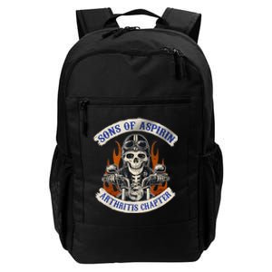 Sons Of Aspirin Arthritis Chapter Funny Biker Daily Commute Backpack