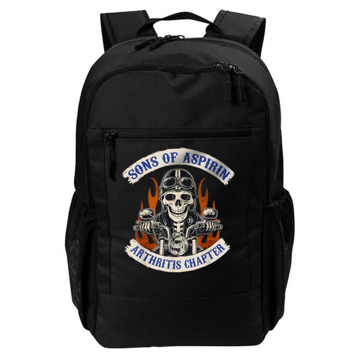 Sons Of Aspirin Arthritis Chapter Funny Biker Daily Commute Backpack