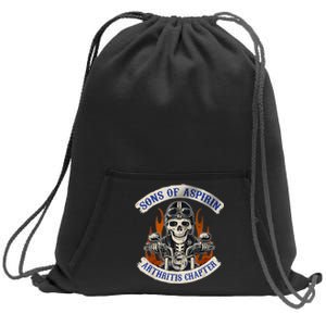 Sons Of Aspirin Arthritis Chapter Funny Biker Sweatshirt Cinch Pack Bag