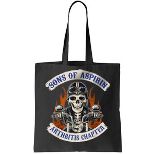 Sons Of Aspirin Arthritis Chapter Funny Biker Tote Bag