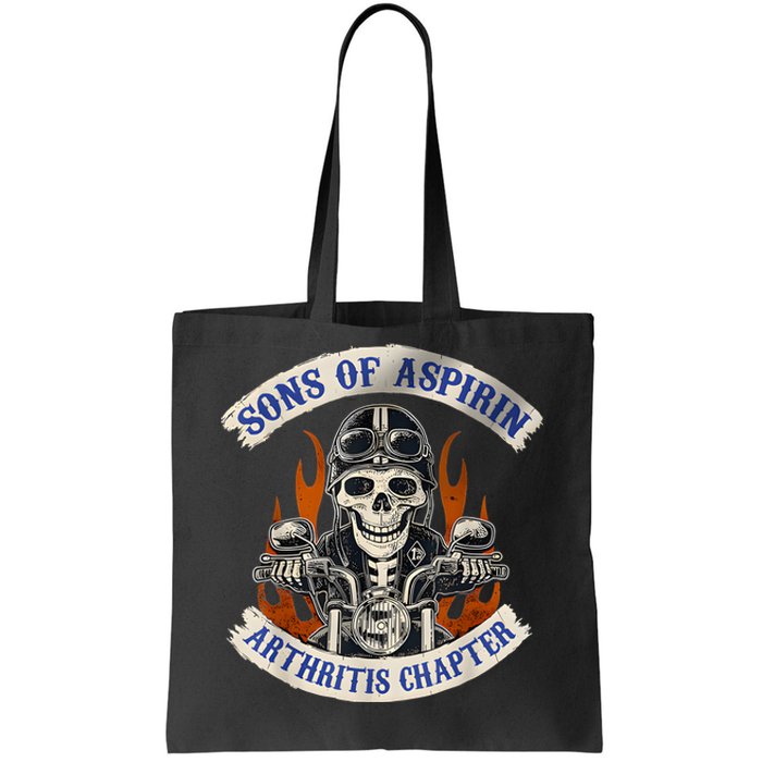 Sons Of Aspirin Arthritis Chapter Funny Biker Tote Bag