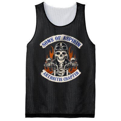 Sons Of Aspirin Arthritis Chapter Funny Biker Mesh Reversible Basketball Jersey Tank