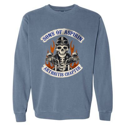 Sons Of Aspirin Arthritis Chapter Funny Biker Garment-Dyed Sweatshirt