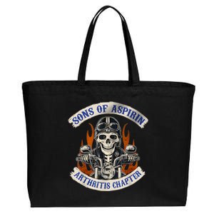 Sons Of Aspirin Arthritis Chapter Funny Biker Cotton Canvas Jumbo Tote