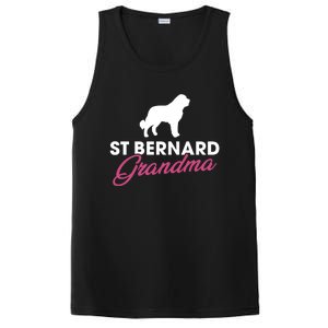 Silhouette Of A St Bernard Gift St Bernard Grandma Gift PosiCharge Competitor Tank