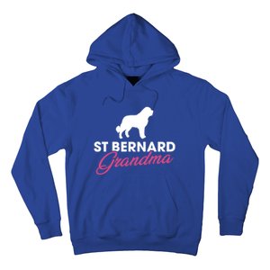 Silhouette Of A St Bernard Gift St Bernard Grandma Gift Hoodie