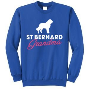 Silhouette Of A St Bernard Gift St Bernard Grandma Gift Sweatshirt