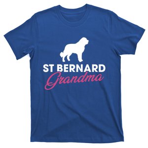 Silhouette Of A St Bernard Gift St Bernard Grandma Gift T-Shirt