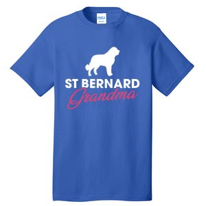 Silhouette Of A St Bernard Gift St Bernard Grandma Gift Tall T-Shirt