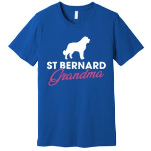 Silhouette Of A St Bernard Gift St Bernard Grandma Gift Premium T-Shirt