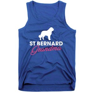 Silhouette Of A St Bernard Gift St Bernard Grandma Gift Tank Top