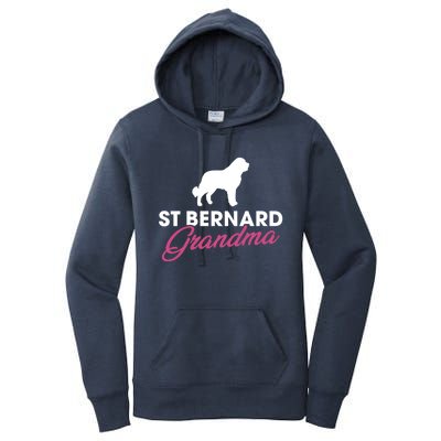 Silhouette Of A St Bernard Gift St Bernard Grandma Gift Women's Pullover Hoodie