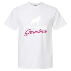 Silhouette Of A St Bernard Gift St Bernard Grandma Gift Garment-Dyed Heavyweight T-Shirt