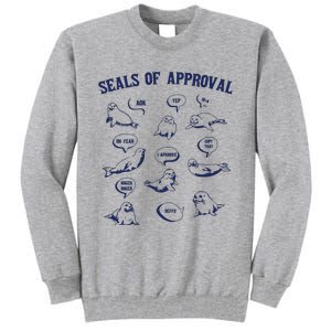 Seals Of Approval Funny Retro Tall Sweatshirt