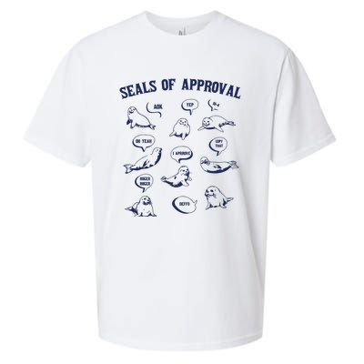 Seals Of Approval Funny Retro Sueded Cloud Jersey T-Shirt