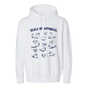 Seals Of Approval Funny Retro Garment-Dyed Fleece Hoodie