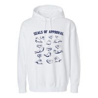 Seals Of Approval Funny Retro Garment-Dyed Fleece Hoodie