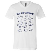 Seals Of Approval Funny Retro V-Neck T-Shirt