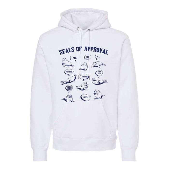 Seals Of Approval Funny Retro Premium Hoodie