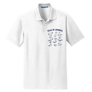 Seals Of Approval Funny Retro Dry Zone Grid Polo