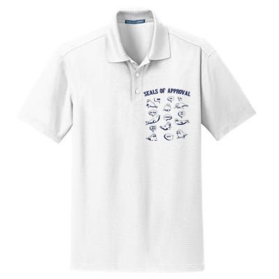 Seals Of Approval Funny Retro Dry Zone Grid Polo