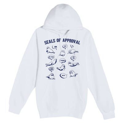 Seals Of Approval Funny Retro Premium Pullover Hoodie