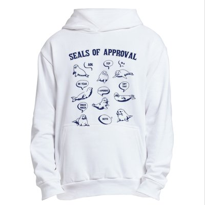 Seals Of Approval Funny Retro Urban Pullover Hoodie