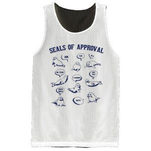 Seals Of Approval Funny Retro Mesh Reversible Basketball Jersey Tank