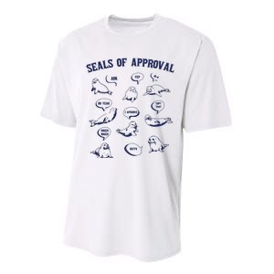 Seals Of Approval Funny Retro Performance Sprint T-Shirt