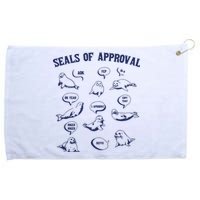 Seals Of Approval Funny Retro Grommeted Golf Towel