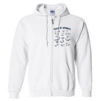 Seals Of Approval Funny Retro Full Zip Hoodie