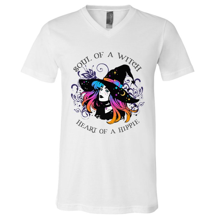 Soul Of A Witch Heart Of A Hippie V-Neck T-Shirt