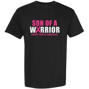 Son Of A Warrior Breast Cancer Awareness Garment-Dyed Heavyweight T-Shirt