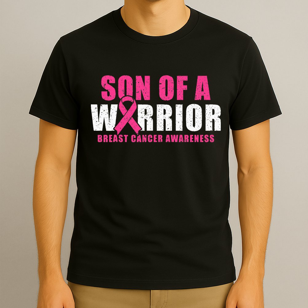 Son Of A Warrior Breast Cancer Awareness T-Shirt