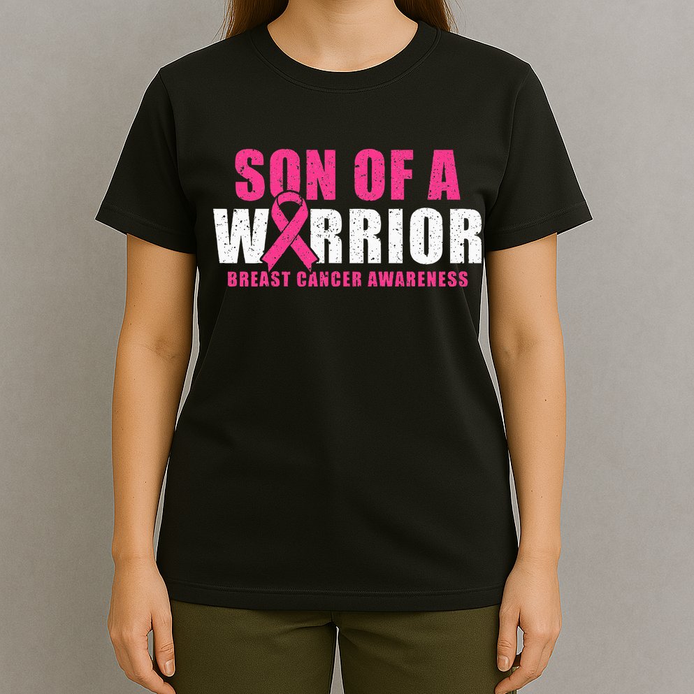 Son Of A Warrior Breast Cancer Awareness T-Shirt