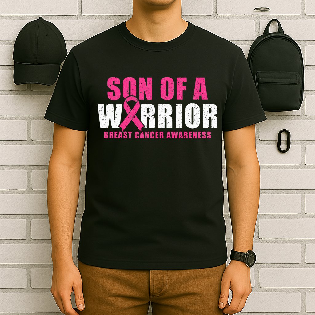 Son Of A Warrior Breast Cancer Awareness T-Shirt