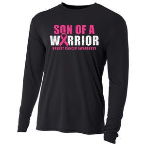 Son Of A Warrior Breast Cancer Awareness Cooling Performance Long Sleeve Crew