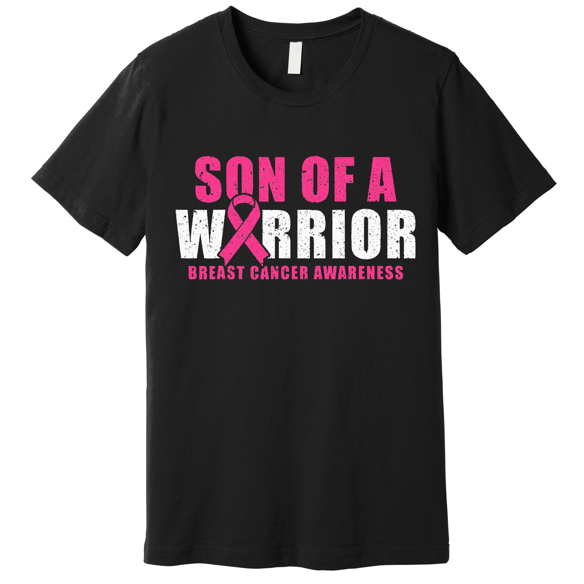 Son Of A Warrior Breast Cancer Awareness Premium T-Shirt